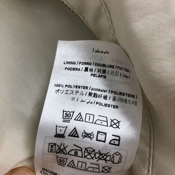 G By Guess Ivory Pleather Faux Leather Vegan Moto Jacket size L - Picture 12 of 16